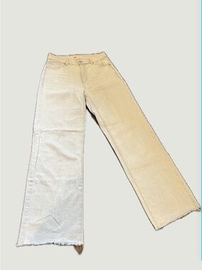 Garage light blue Wide-Leg Jeans with Frayed Hem